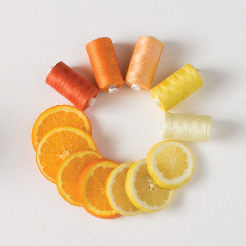 Connecting Threads 100% Cotton Thread Sets - 1200 Yard Spools (Set of 5 - Citrus Punch) - Image 3